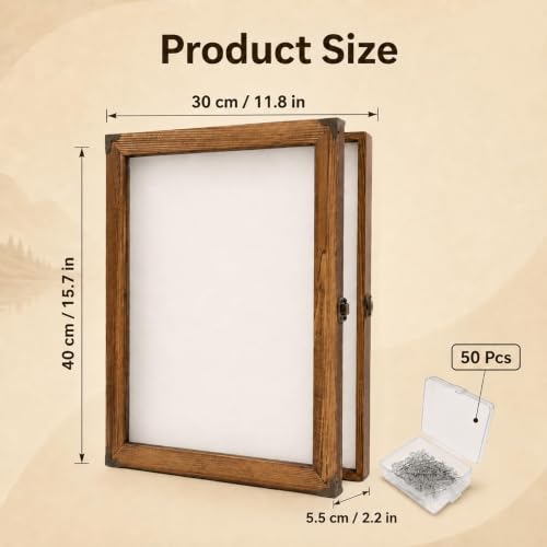Wall Mount Fishing Lure Display Case, Wooden Shadow Box - Image 4