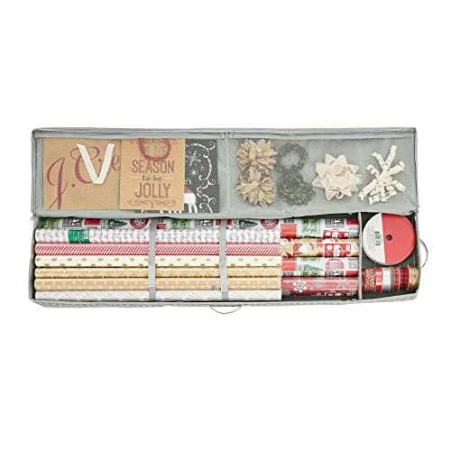 mDesign Long Gift-Wrapping Paper Storage Bag with Handles - Image 7