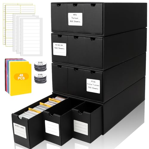 Trading Card Storage Box, Includes 12-600 CT Boxes & 48 - Image 2