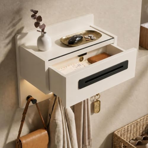 Wall Mounted Entryway Coat Rack with Mail Organizer and Motion - Image 2