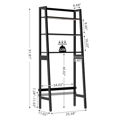 MallKing Over-The-Toilet Storage Rack, Wooden 3-Tier - Image 3