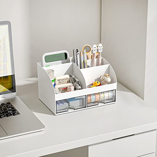 COMFYROOM Desk Organizer with 6 Compartments and 2 Drawers - Image 6