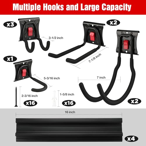 WORKPRO 64" Garage Tool Organizer Wall Mount with 8 | Garage Storage - Image 3