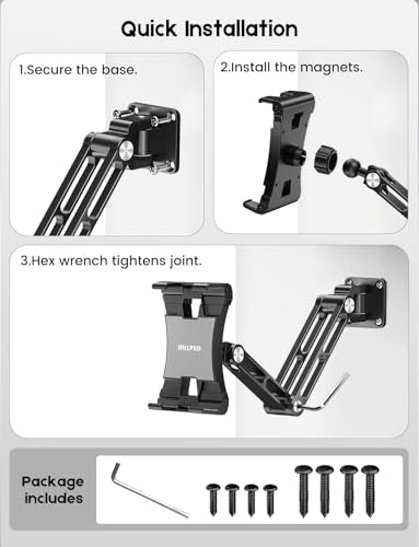 OHLPRO Tablet Wall Mount Holder, 360° Heavy Duty Aluminum iPad - Image 7