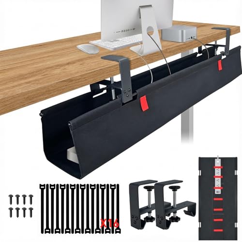 No Drill Under Desk Cable Management Tray, 36" Desk - Image 2
