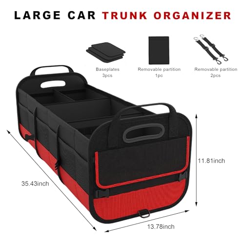 Car Trunk Organizer, Large Capacity Collapsible Cargo - Image 3
