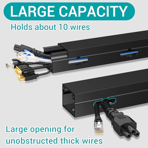 Cable Hider Raceway Kit, Magnetic Cable Management Under Desk - Image 4