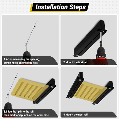 Overhead Garage Storage Rack for Totes (5-Pack for 4 Bins) - Image 6