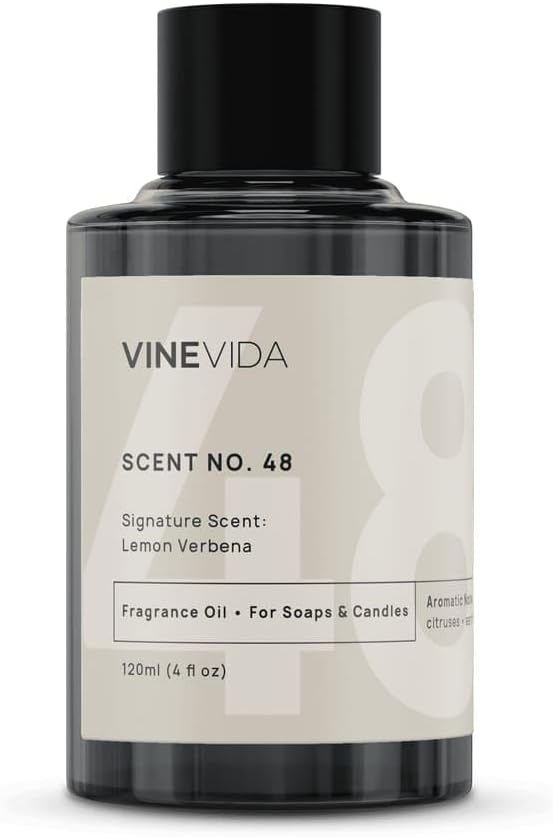 VINEVIDA [4oz] Lemon Verbena Fragrance Oil for Soap Making Scents for Candle Making, Perfume Oils, Soy Candles, Home Scents Oil Diffusers, Bath Scent Bomb Oils, Linen Spray, Lotions, Car Freshies