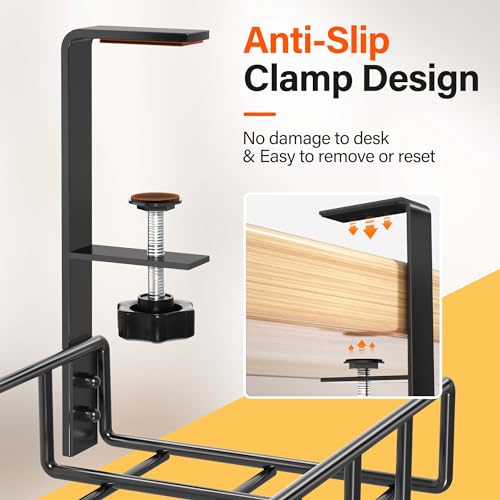 2 Pack Cable Management Under Desk Tray, 31.4" No Drill - Image 6