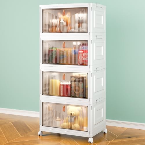 Wise Oannes Closet Organizers and storage with Wheels, 23QT White - Image 2