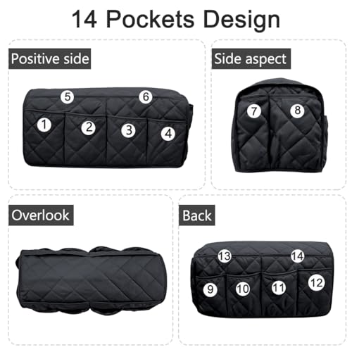 Sofa Armrest Organizer Non-Slip Arm Chair Bedside Caddy - Image 5