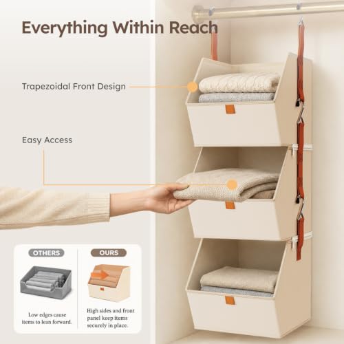 Homsorout Hanging Closet Organizer, Modular 4-in-1 Hanging - Image 7