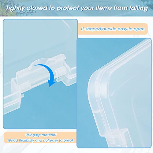 Gueevin 8 Pcs Clear A4 File Organizer Box, 12"x9" Scrapbook Case - Image 5