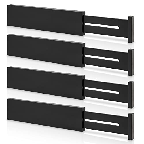 4 Pack Bamboo Drawer Dividers 2.6" High, Adjustable from 12 Inch - Image 2