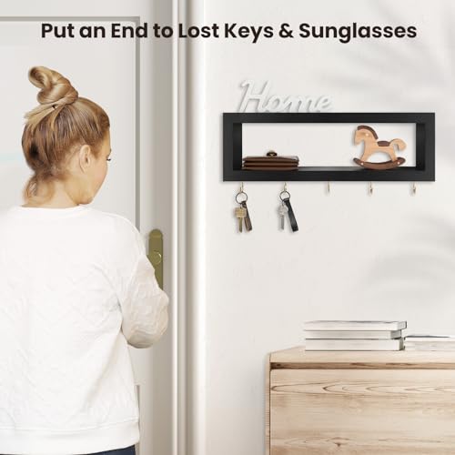 Lwenki Wall Shelf with Hooks - Decorative Key and Wa | All Products - Image 8