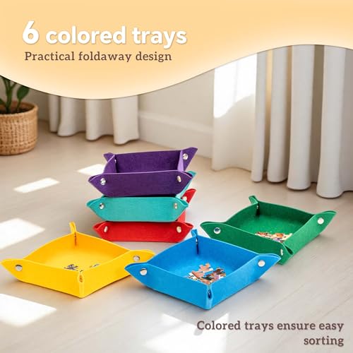Tektalk Foldable Jigsaw Puzzle Board, Felt Puzzle Mat - Image 8