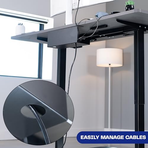 VIVO Black 17 inch Extra Deep Cable Management Tray, DESK-AC16-1C - Image 7