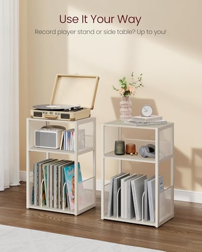 VASAGLE 3-Tier Record Player Stand, Vinyl Record Storage - Image 7