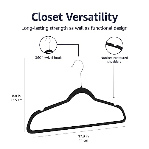 Amazon Basics Slim Velvet Non-Slip Space Saving Suit Clothes - Image 7