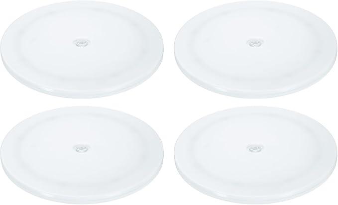 uxcell 4Pack Acrylic Lazy Susan Turntable, 9" Spinner Lazy Susan Turntable Organizer, Acrylic Ball Bearing Rotating Tray for Pantry Spice Rack Decorating, White