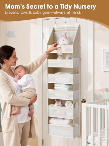 Criusia Over the Door Organizer, 6-Shelf Closet Hanging Storage - Image 4