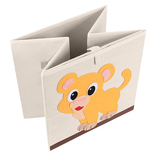 13 Inch Animal Cube Storage Bins, Foldable Fabric Kids Toy - Image 6