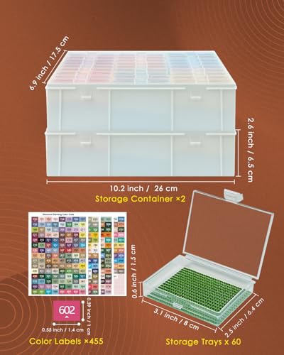 Diamond Art Trays with Lids, 60PCS Diamond Painting Storage - Image 3