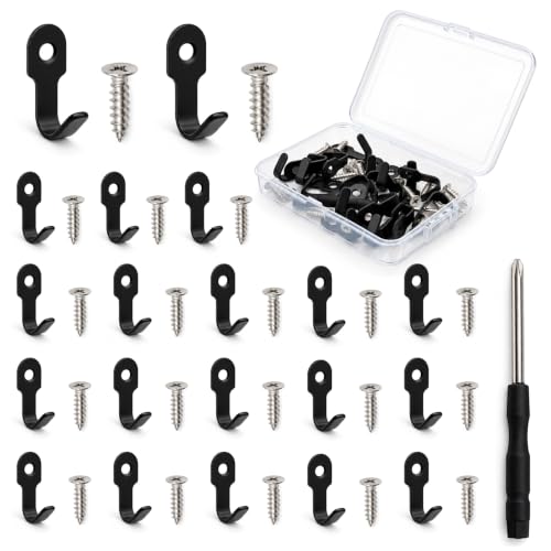 20Pcs Small Black Wall Hooks for Keys - Small Wall Hook Set - Image 2