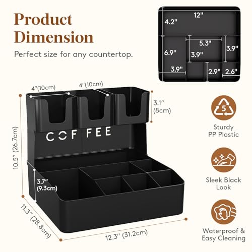 Lifewit 2-tier Coffee Station Organizer, 10 Compartm | All Products - Image 4