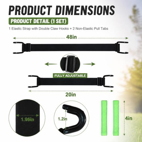 2 Pack Metal Double Claw Trash Can Lid Lock, Bear Proof Strap - Image 7