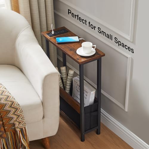 Slim Charging End Table with Storage - For Small Spaces - Image 6