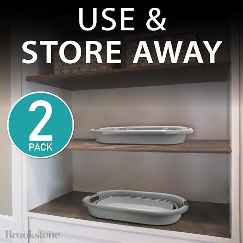 BROOKSTONE Collapsible Laundry Basket Set, Modern Medium - Image 4