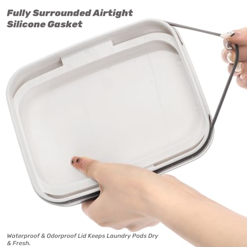 94 OZ/2.8L Laundry Pods Container, One-Press Lid Laundry - Image 6