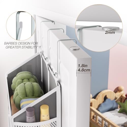 Over the Door Organizer with 5 Front & 10 MeshSide Pockets,Heavy - Image 5