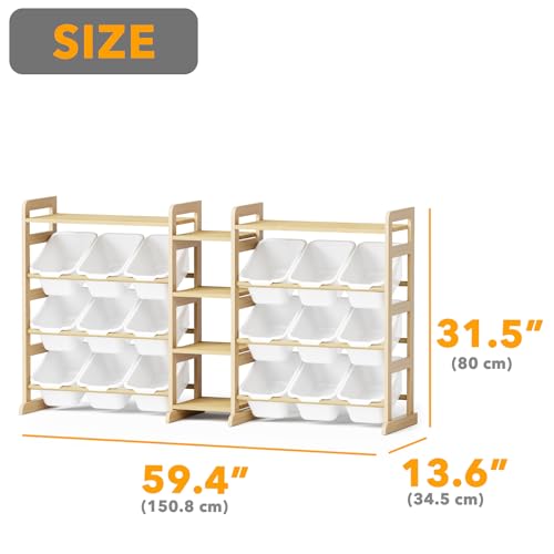 SpaceAid Large Toy Storage Organizer with 6 Shelves and 18 - Image 3