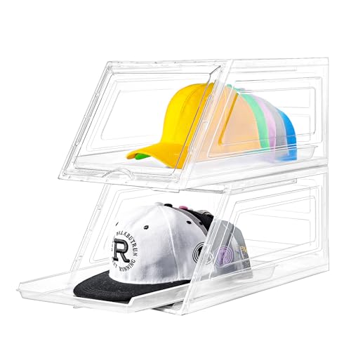 Stackable Clear Hat Organizer for Baseball Caps | Home Organization - Image 2