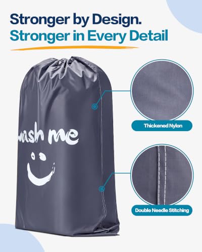 HOMEST 2 Pack XL Laundry Bag 28" x 40", Extra Large Dirty Clothes - Image 4