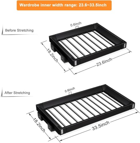Pull Out Pants Rack for Closet, Retractable Wardrobe - Image 5