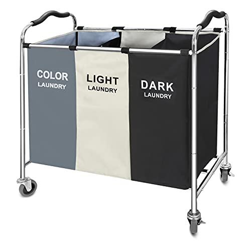 Laundry Basket with Wheels, 240l Laundry Hamper with | All Products - Image 3