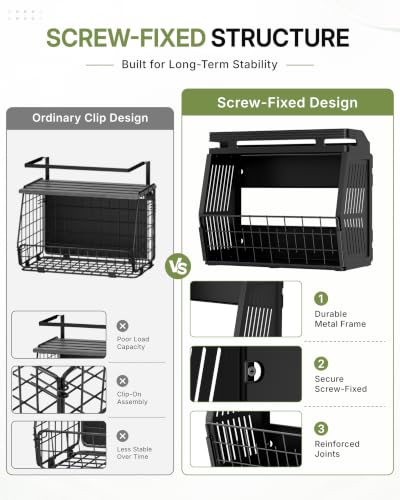 EVERIE Magnetic Refrigerator Side Organizer, 2-Tier Fridge - Image 6