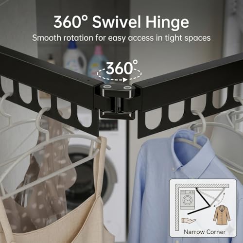 Retractable Wall Mounted Clothes Drying Rack, Rustproof - Image 5