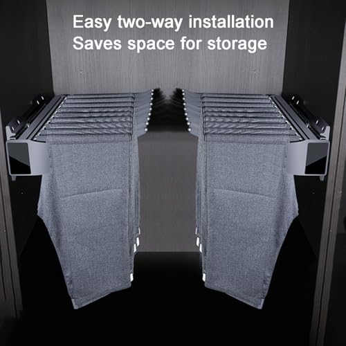 Pull Out Pants Rack, 9 Arms Aluminum Alloy Slid Pant Racks - Image 4