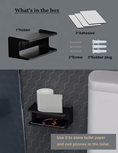 Bedside Wall Shelf Organizer, Small Bedside Shelf, (Black) - Image 8