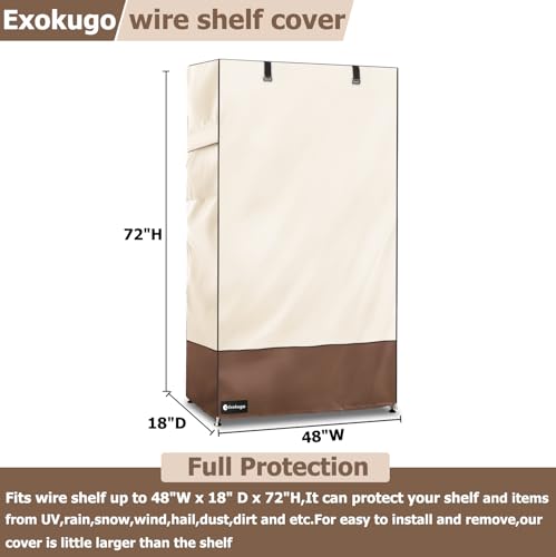 Wire Shelf Cover,600D Heavy Duty 100% Waterproof Shelf - Image 4