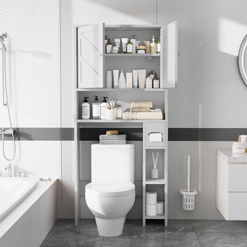 Bathroom Storage Cabinet Over Toilet with Toilet Paper - Image 4