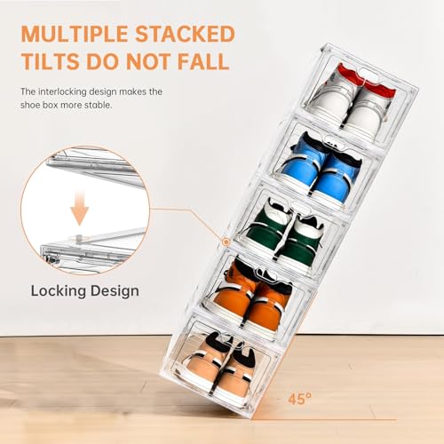 INSTY 12 Pack Large Shoe Storage Box, Clear Shoe Storage - Image 5