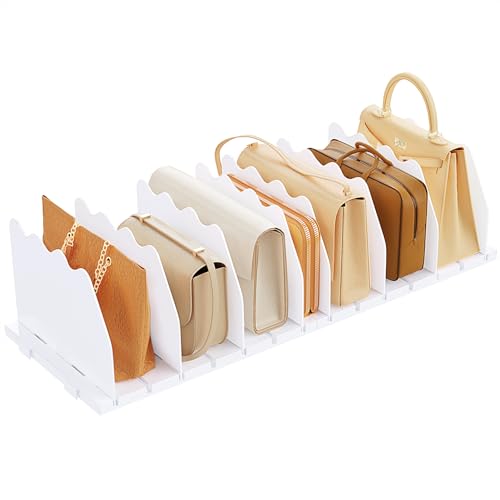 SPACEKEEPER Shelf Divider for Closet, Adjustable Purse Organizers - Image 2
