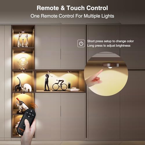 Puck Lights With Remote Control - Rechargeable, Wireless Under - Image 4