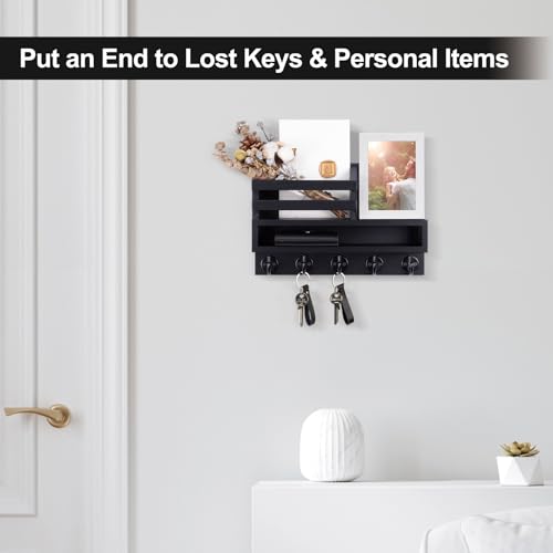 Key and Mail Holder Wall Mount, Key Hanger with Long - Image 4